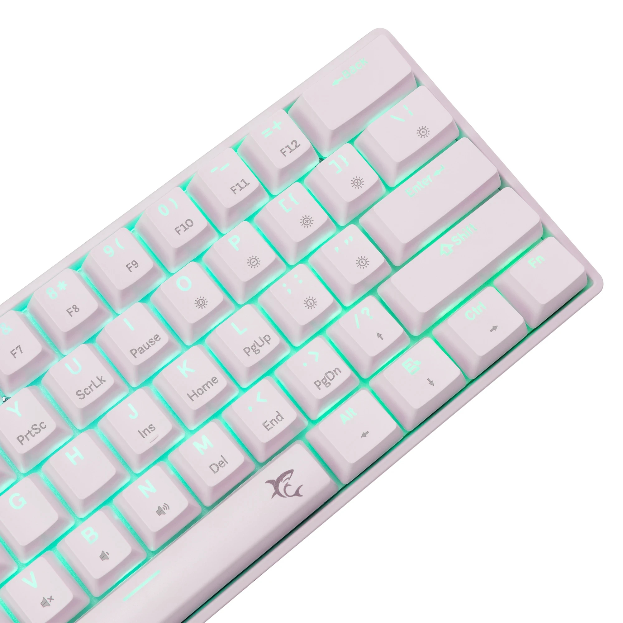 White Shark геймърска механична клавиатура Gaming Mechanical Keyboard SHINOBI 2 - YUSYA 5P Red Switches (English US), White