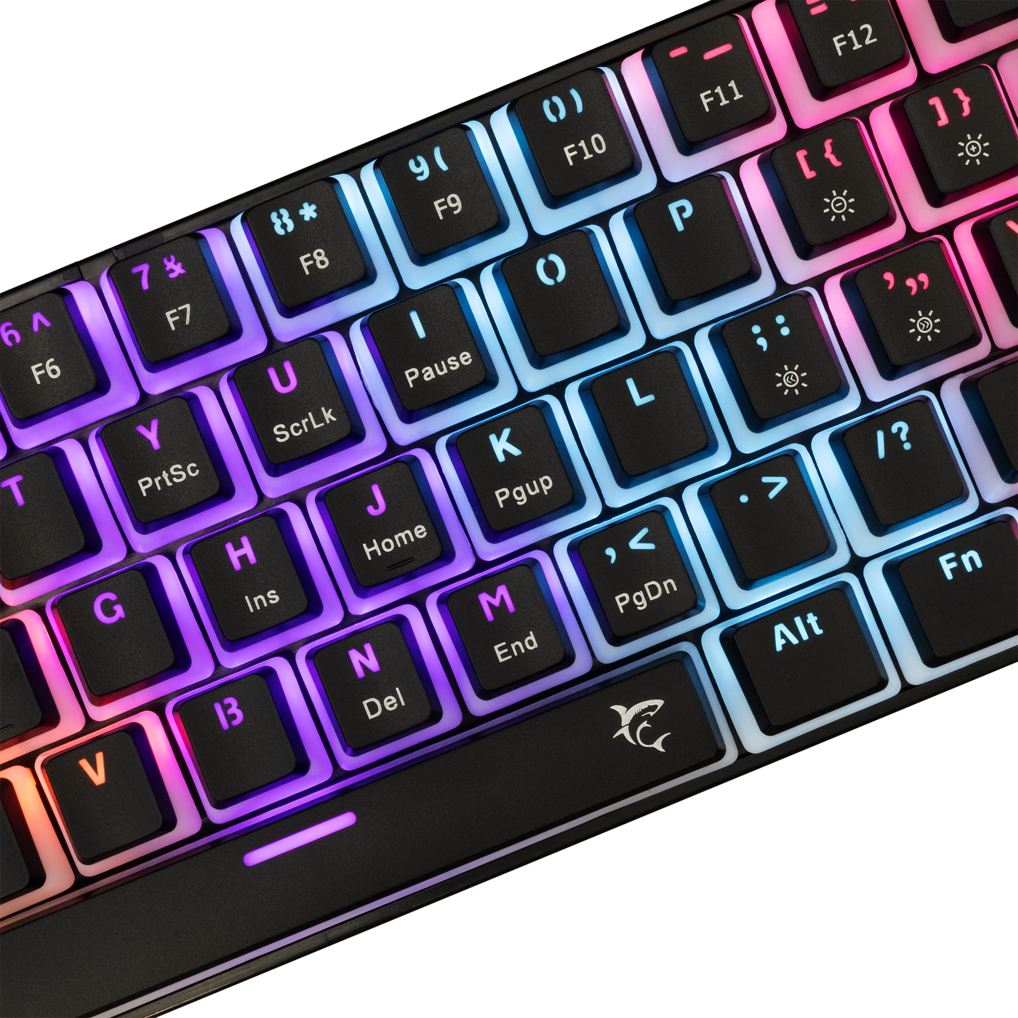 White Shark геймърска механична клавиатура Gaming Mechanical Keyboard ASHIKO 2 - Blue Switches (English US), Black