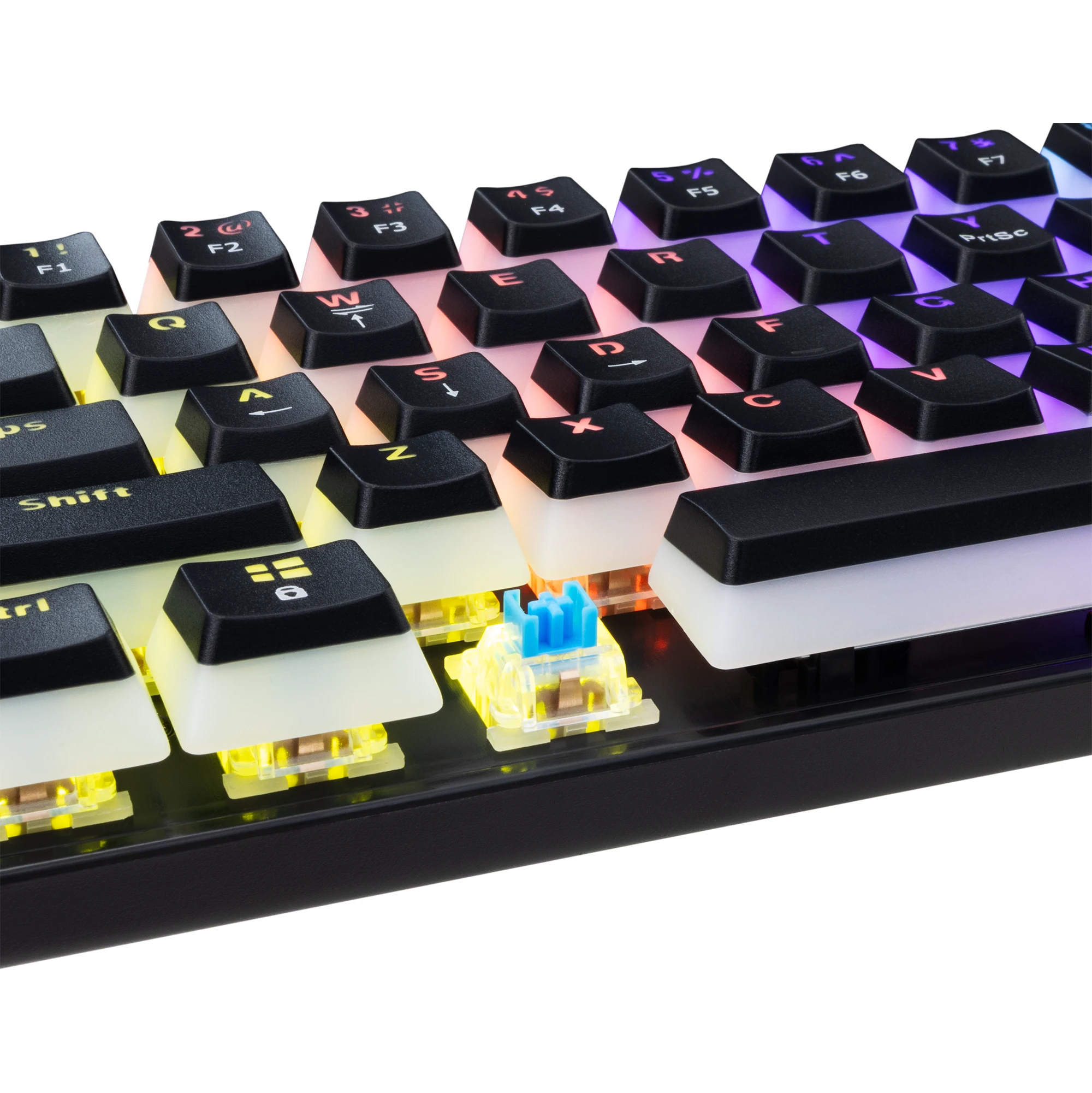 White Shark геймърска механична клавиатура Gaming Mechanical Keyboard ASHIKO 2 - Blue Switches (English US), Black