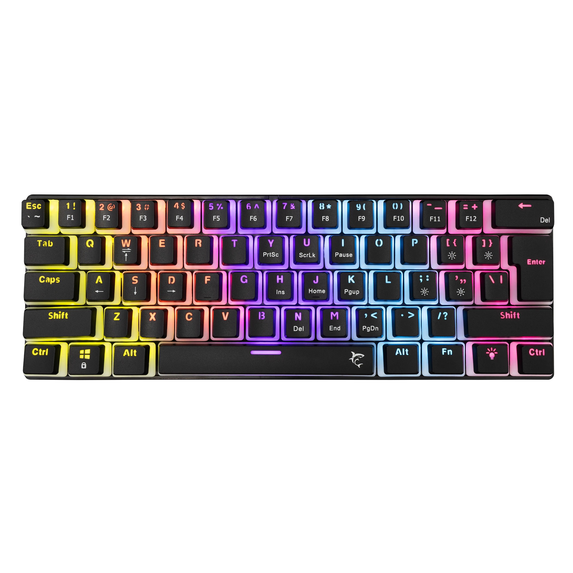 White Shark геймърска механична клавиатура Gaming Mechanical Keyboard ASHIKO 2 - Blue Switches (English US), Black