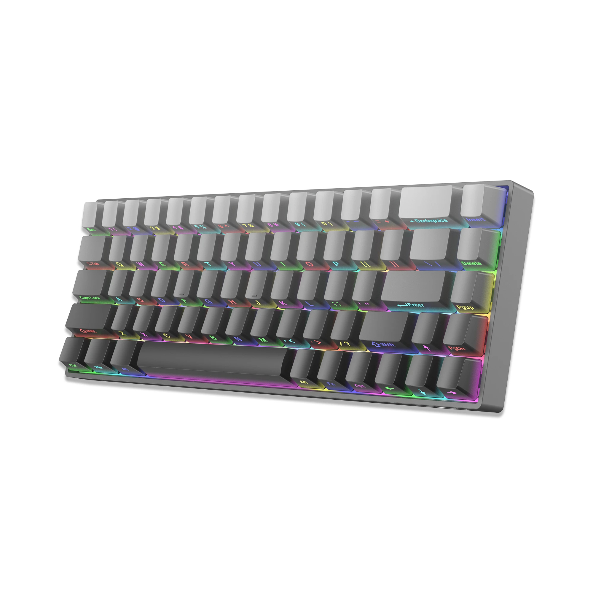 White Shark геймърска механична клавиатура Gaming Mechanical Keyboard NUNCHAKU - Red Switches (English US), Grey