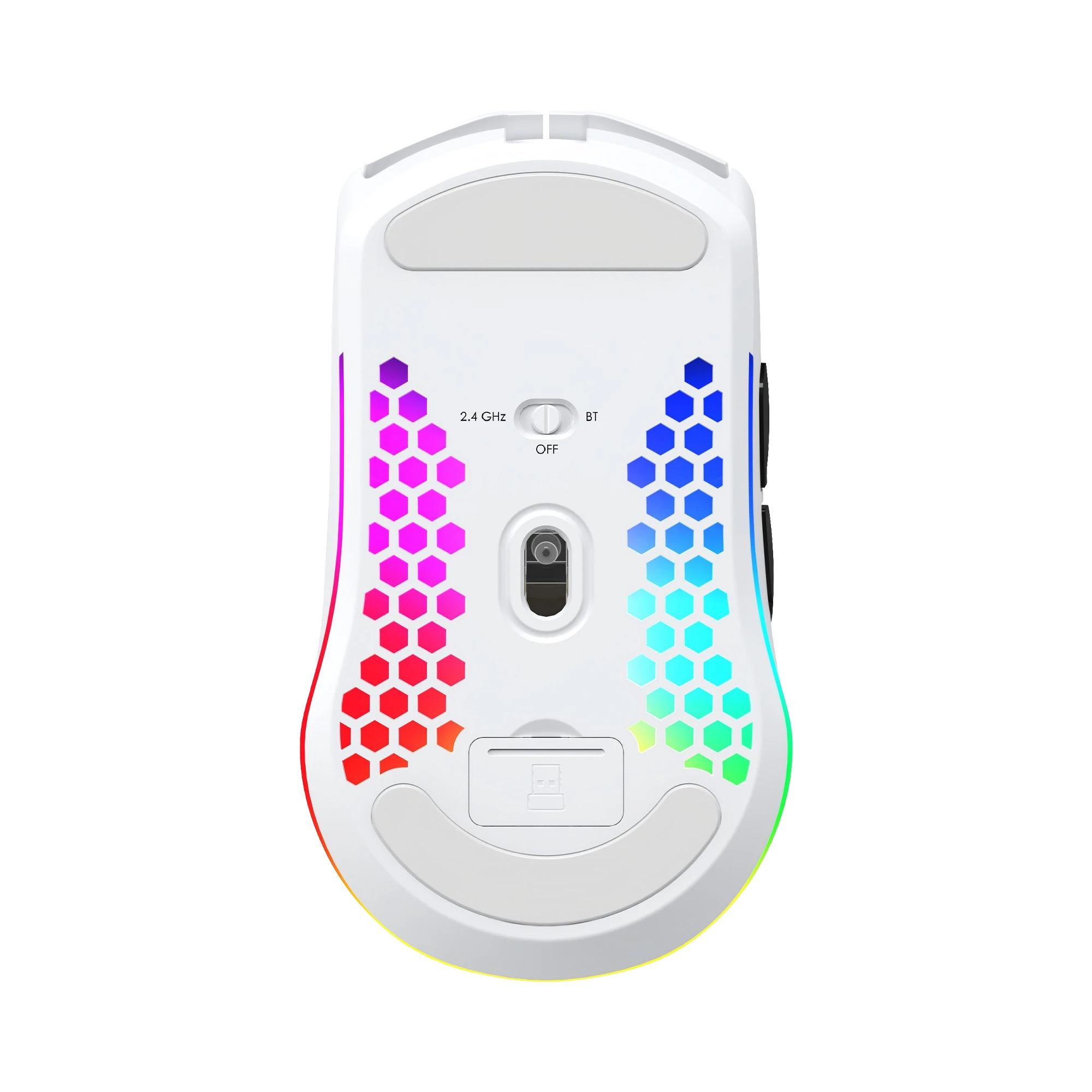 White Shark професионална геймърска мишка Wireless Gaming Mouse CADOR - 10000dpi, 1000Hz, Bluetooth, White