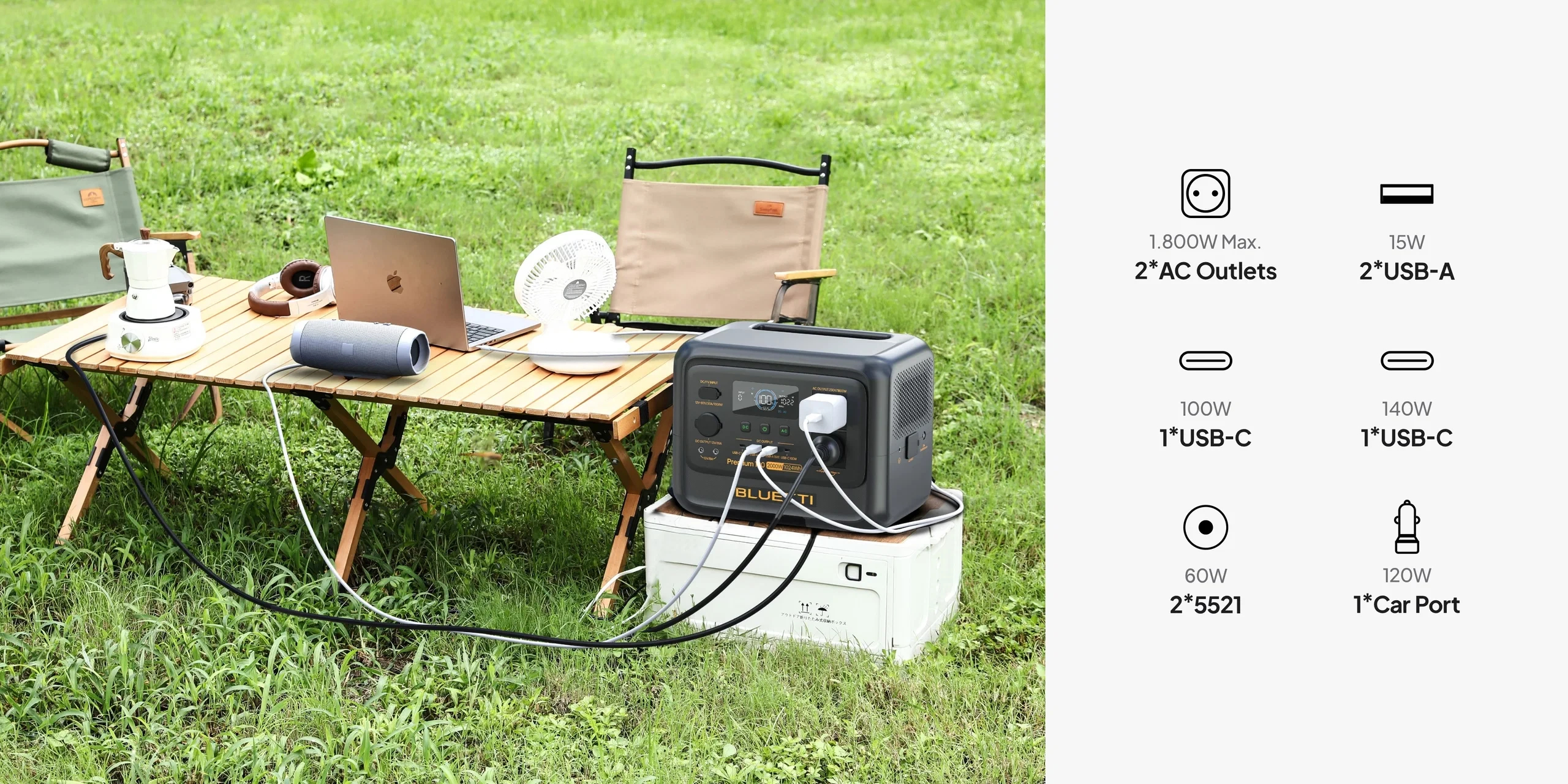 Bluetti Преносима електростанция Portable Power Station Premium 100 V2