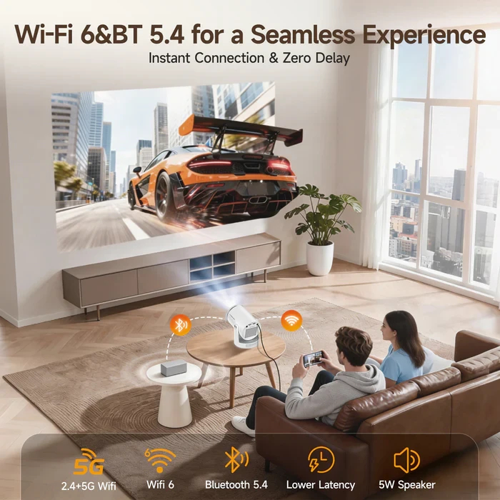 MagCubic преносим мултимедиен проектор Portable Multimedia Projector HY320 Pro - 4K, Android 14, Wi-Fi, Bluetooth 5.4