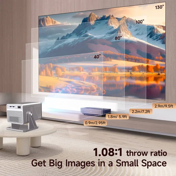 MagCubic мултимедиен проектор Home Multimedia Projector X7 - 4K, Android 14, Wi-Fi, Bluetooth 5.4