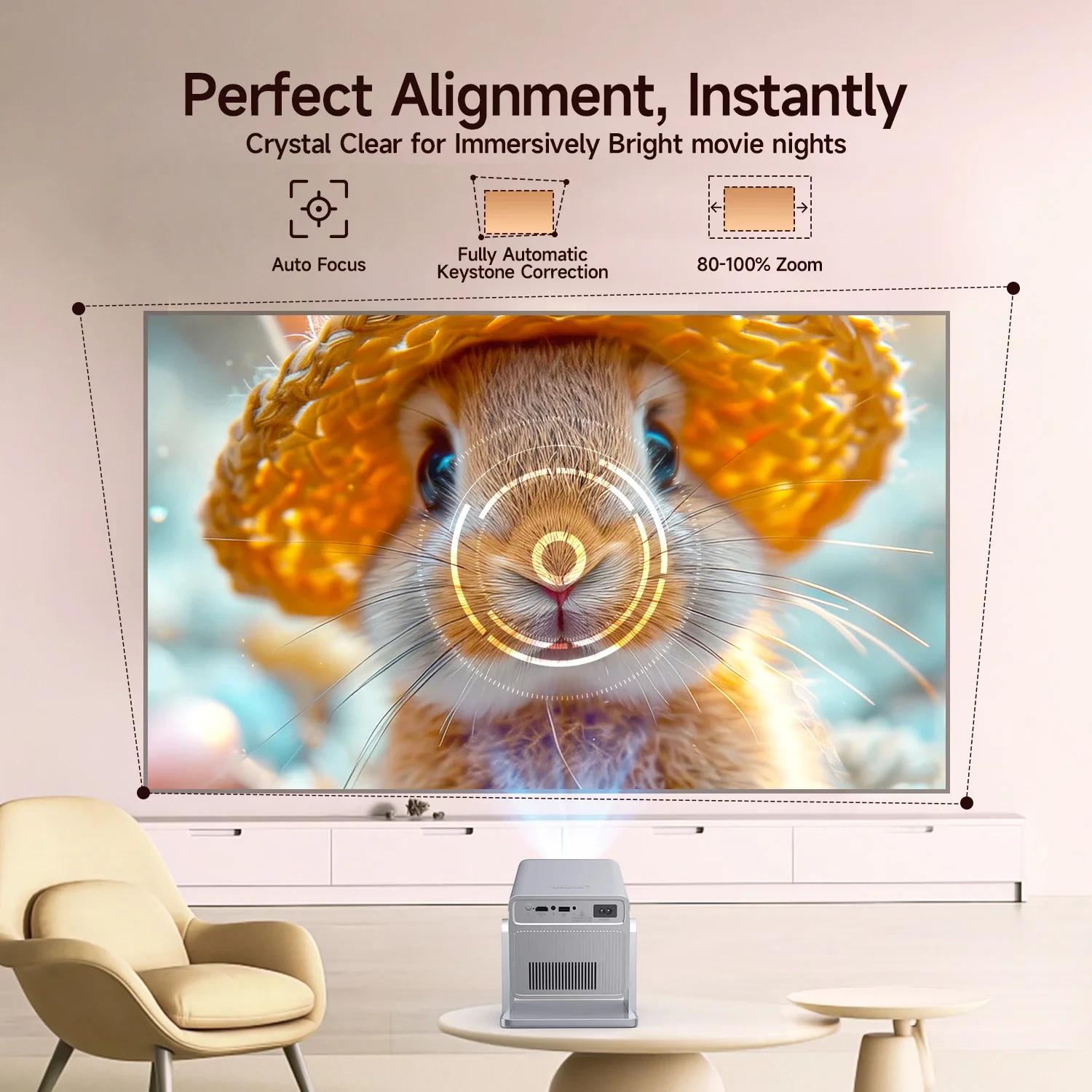 MagCubic мултимедиен проектор Home Multimedia Projector X7 - 4K, Android 14, Wi-Fi, Bluetooth 5.4