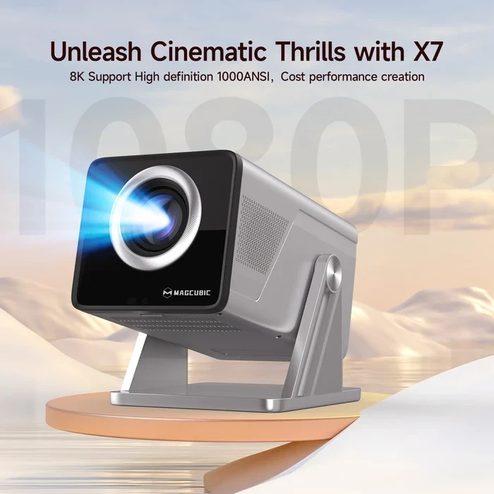 MagCubic мултимедиен проектор Home Multimedia Projector X7 - 4K, Android 14, Wi-Fi, Bluetooth 5.4