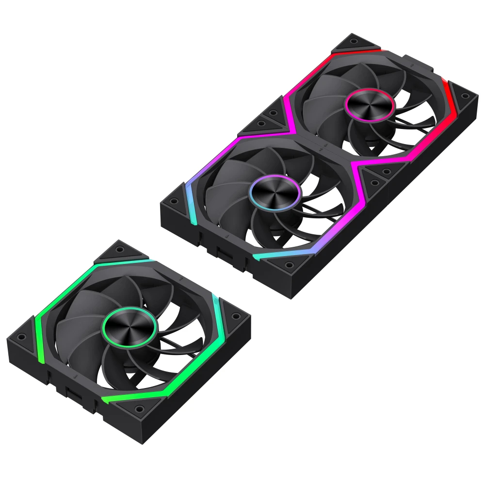 Gamemax Комплект вентилатори Fan Pack 3-in-1 3x120mm - FN12A-N2 WL-R - Reverse, Daisy-Chain, A-RGB