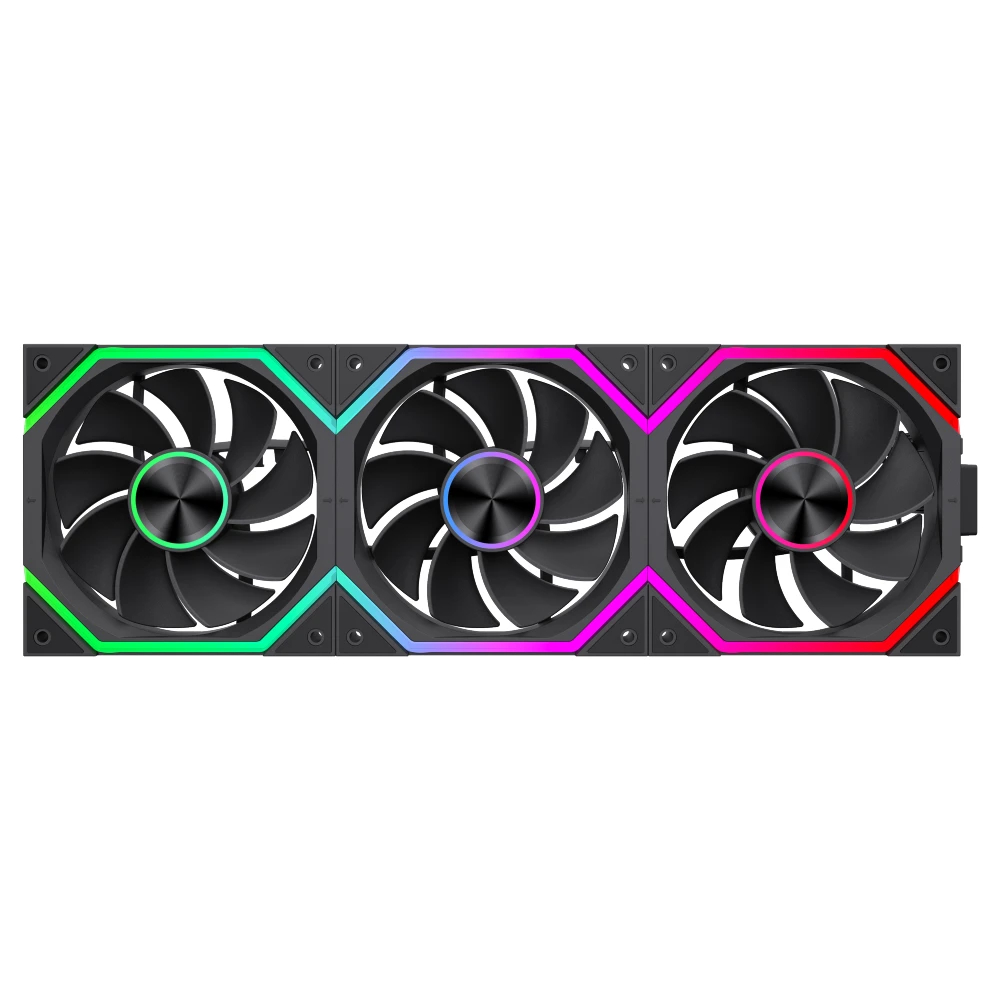 Gamemax Комплект вентилатори Fan Pack 3-in-1 3x120mm - FN12A-N2 WL-R - Reverse, Daisy-Chain, A-RGB