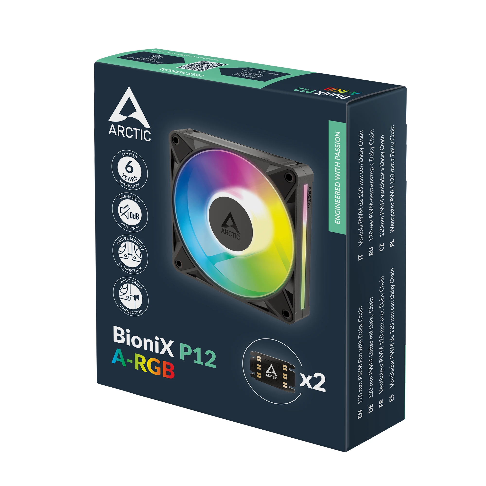 Arctic вентилатор Fan 120mm BioniX-P12-A-RGB