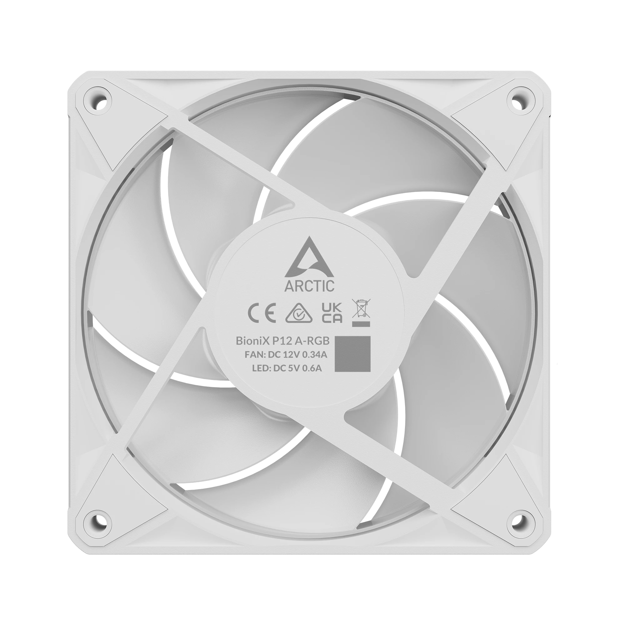 Arctic вентилатор Fan 120mm BioniX-P12-A-RGB-White