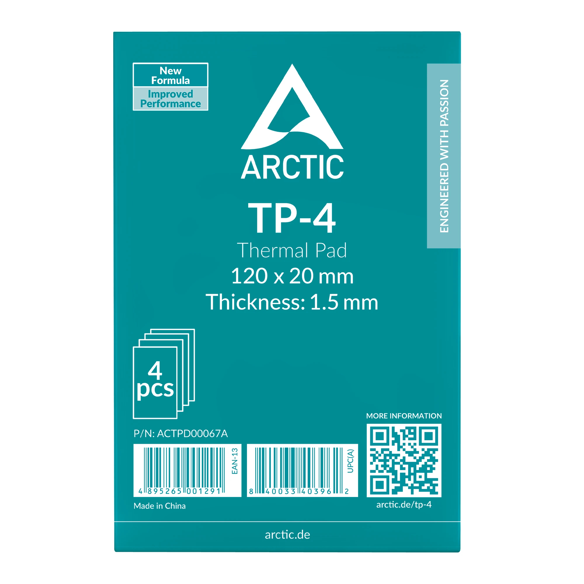 Arctic Термопад Thermal pad TP-4 120x20mm, 1.5mm - 4 Pack
