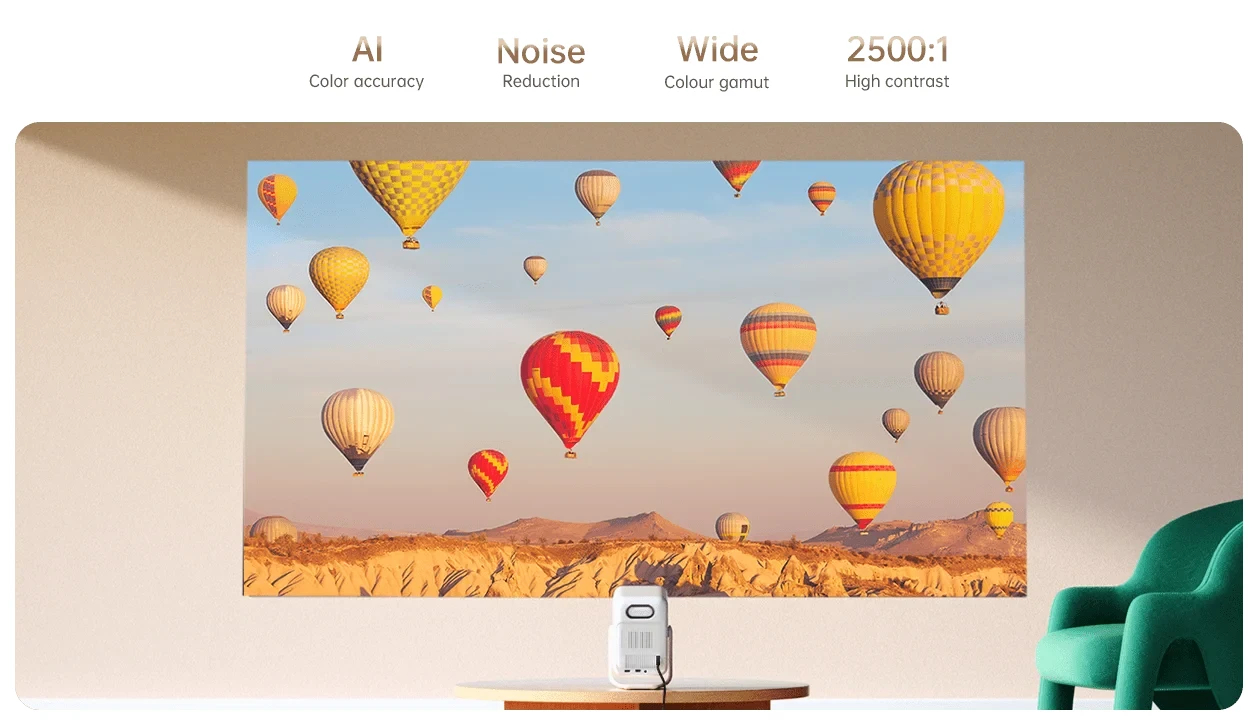 Wanbo преносим смарт проектор Portable Smart Projector - T2 Ultra - White, 500 ANSI, Android TV 11 OS