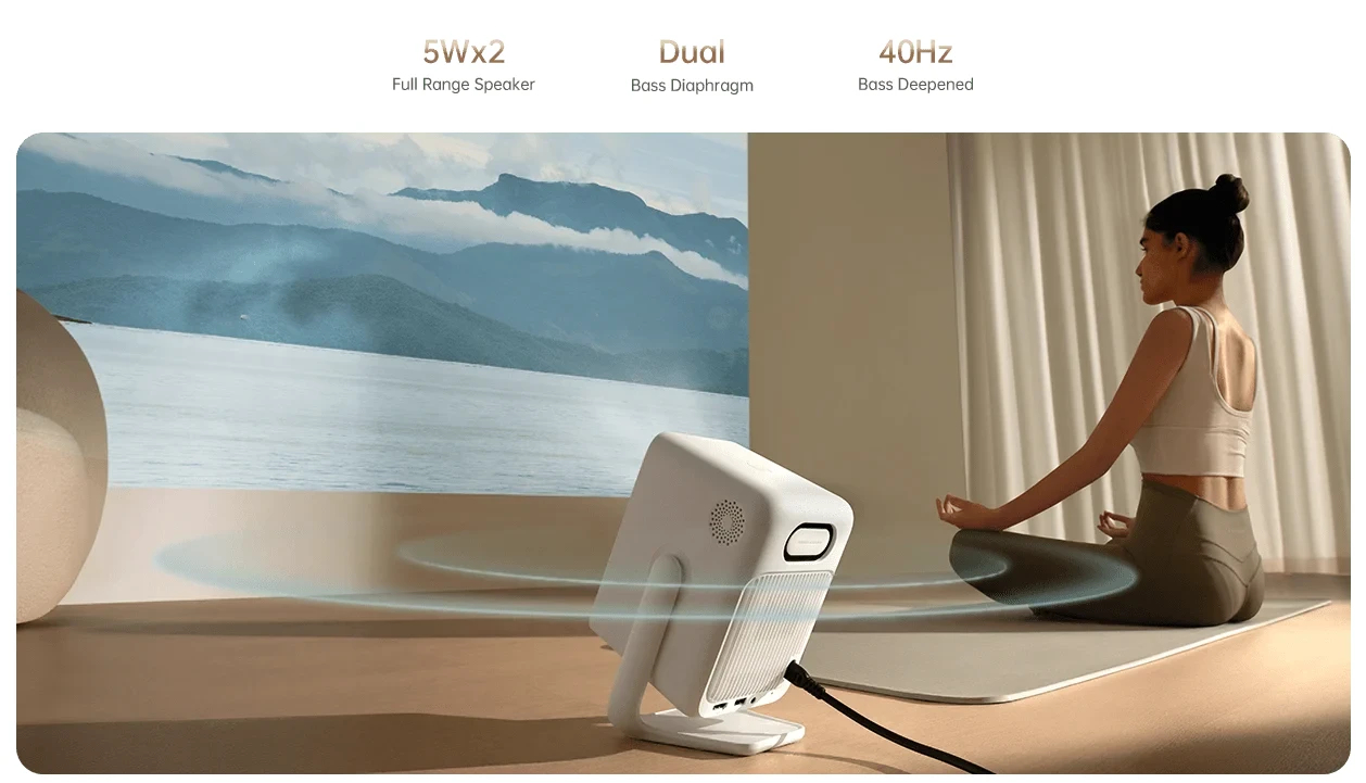 Wanbo преносим смарт проектор Portable Smart Projector - T2 Ultra - White, 500 ANSI, Android TV 11 OS