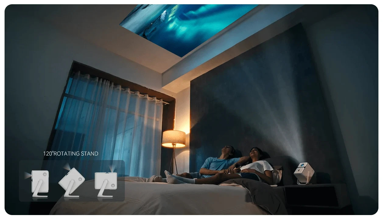 Wanbo преносим смарт проектор Portable Smart Projector - T2 Ultra - White, 500 ANSI, Android TV 11 OS