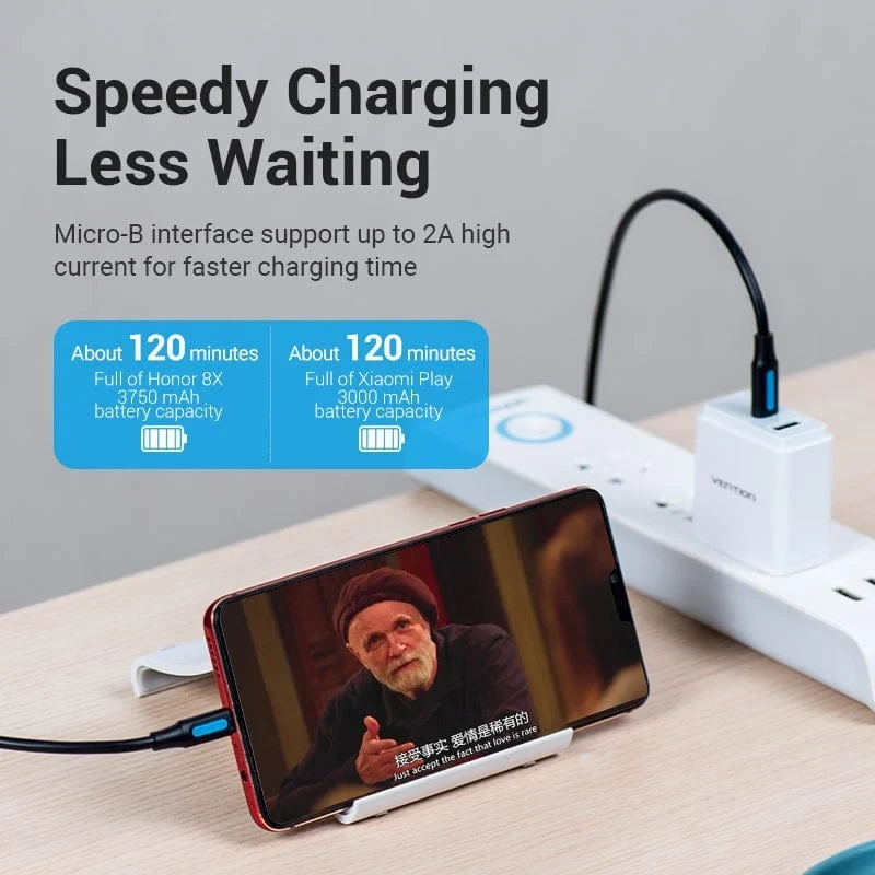 Vention Кабел USB 2.0 C M / Micro-B USB M 0.5m - COVBD