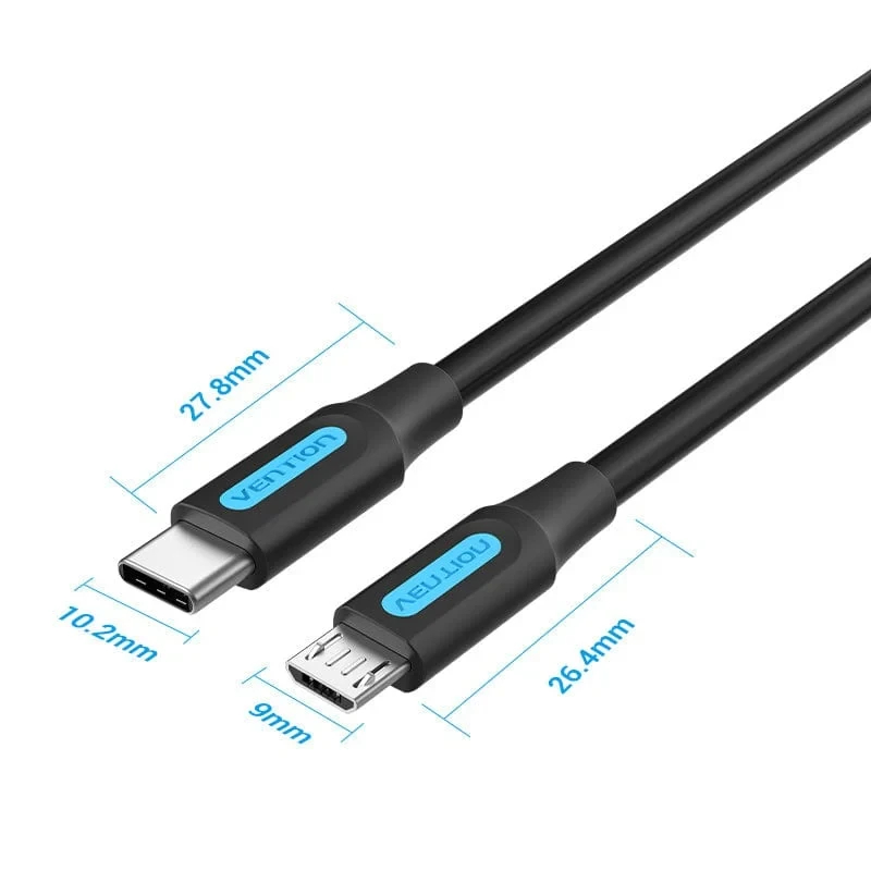 Vention Кабел USB 2.0 C M / Micro-B USB M 0.5m - COVBD