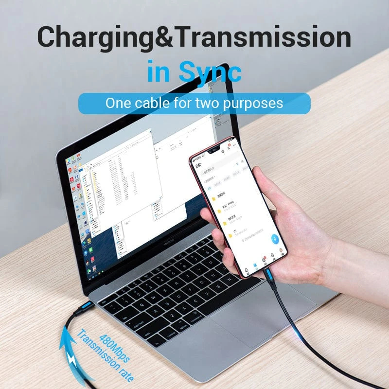 Vention Кабел USB 2.0 C M / Micro-B USB M 0.5m - COVBD