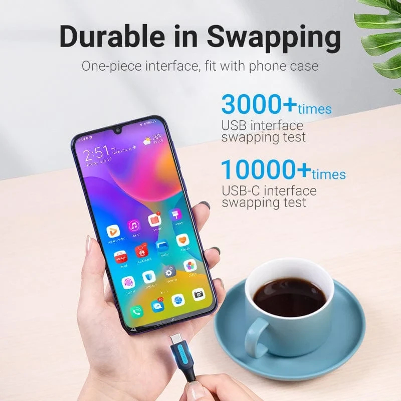Vention Кабел USB 3.0 A M / USB-C M 0.25m - COZBC