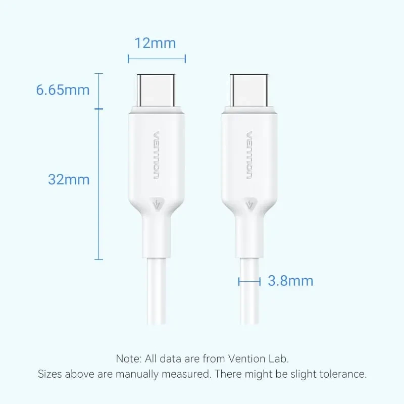 Vention Кабел USB 2.0 C M / USB-C M 1.0m Black - TRCBF