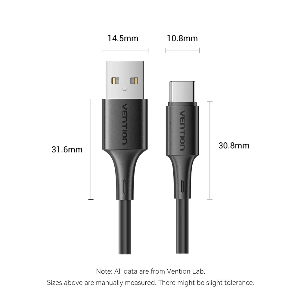 Vention Кабел USB 2.0 AM / USB-C M 0.25m - TRQBAC