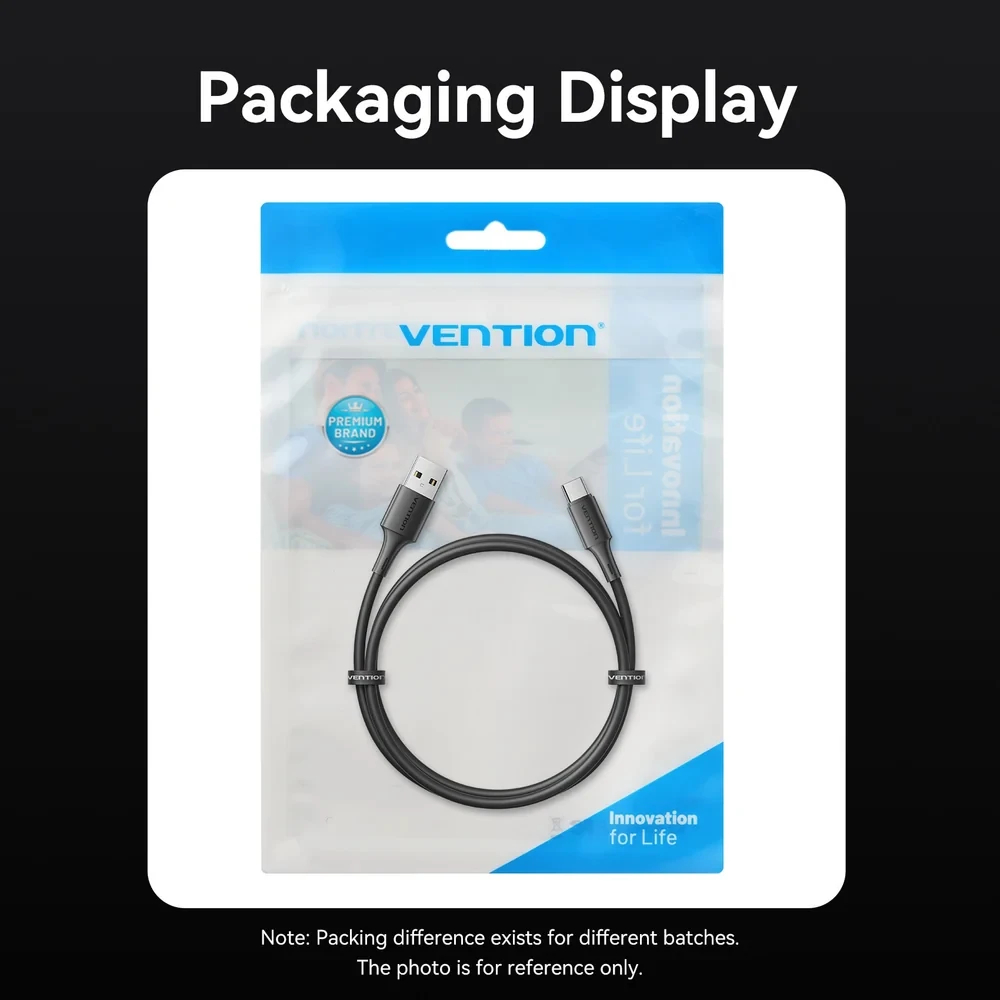 Vention Кабел USB 2.0 AM / USB-C M 0.25m - TRQBAC