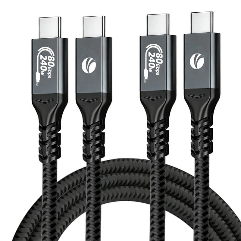 VCom кабел Cable Thunderbolt 5 / USB4 - USB-C 80Gbps PD240W 1m Black - CU584M-1m