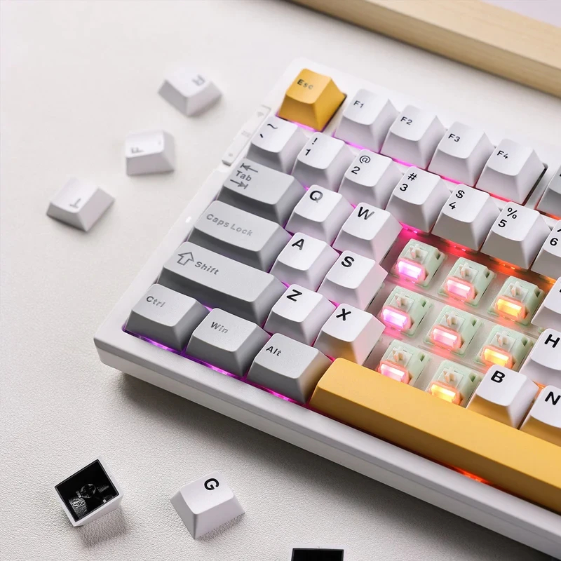 MCHOSE геймърска механична клавиатура Wireless Gaming Mechanical Keyboard G75 Pro - Tofu Switch v2 [Linear] (English US), Blue Cabbage