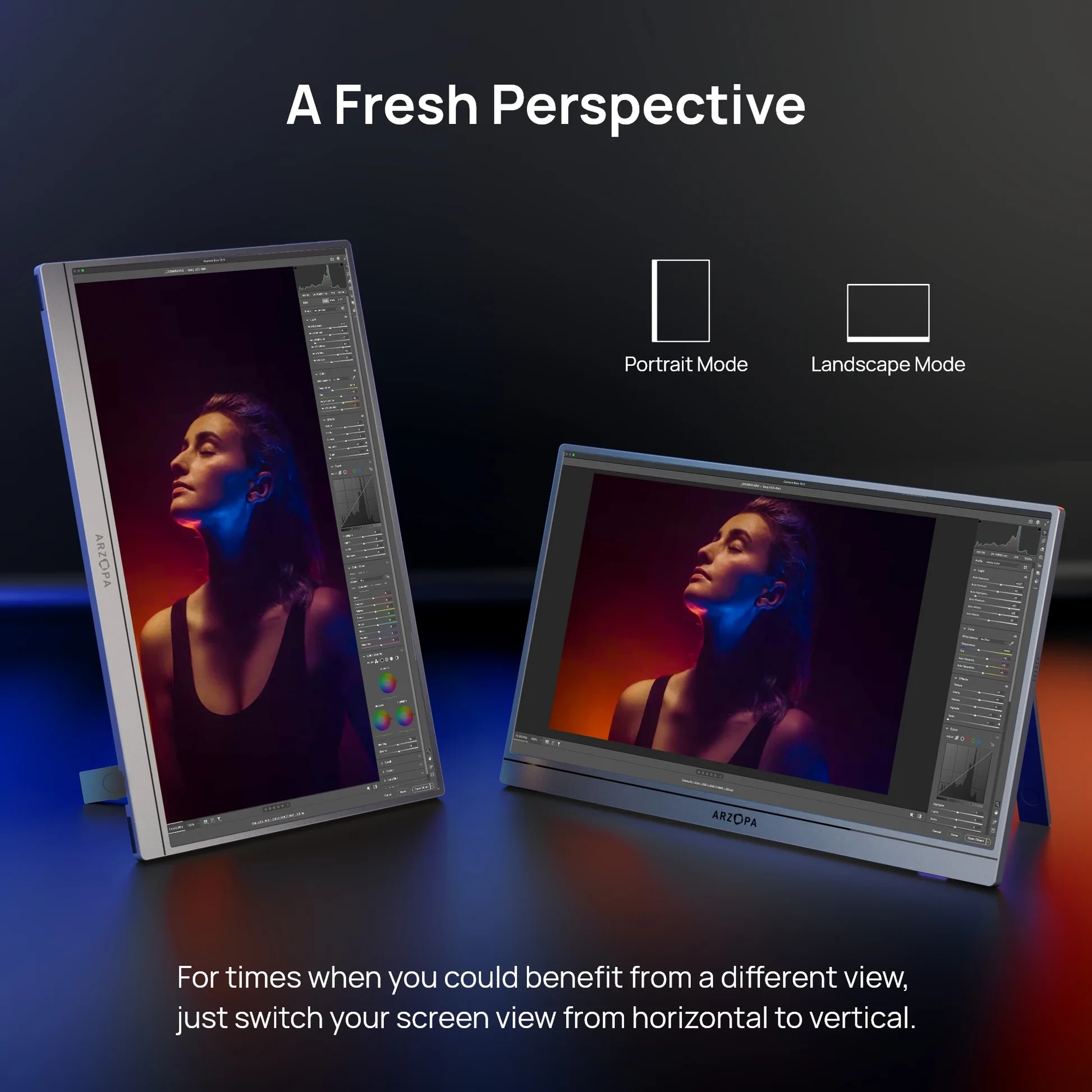 Arzopa преносим монитор Portable Monitor - Z1C - 16.1", 60Hz, IPS, Grey