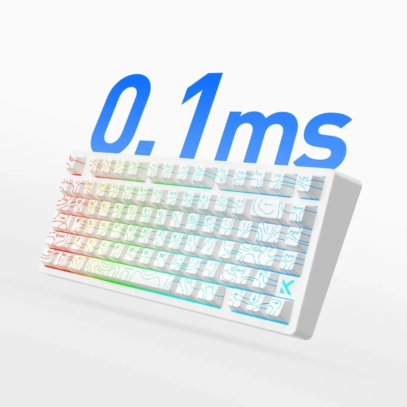 MCHOSE геймърска механична клавиатура Gaming Mechanical Keyboard Jet75 - 8K, Kailh Magnetic God Switch [Linear] (English US), Black