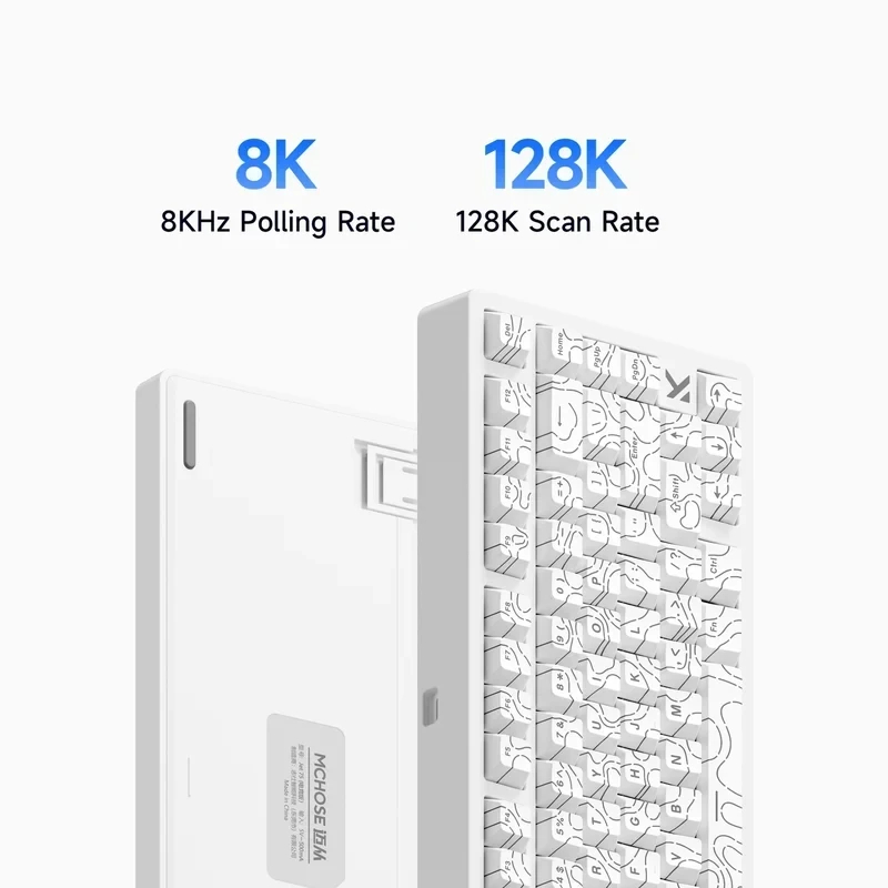MCHOSE геймърска механична клавиатура Gaming Mechanical Keyboard Jet75 Topographic - 8K, Kailh Magnetic God Switch [Linear] (English US), Black