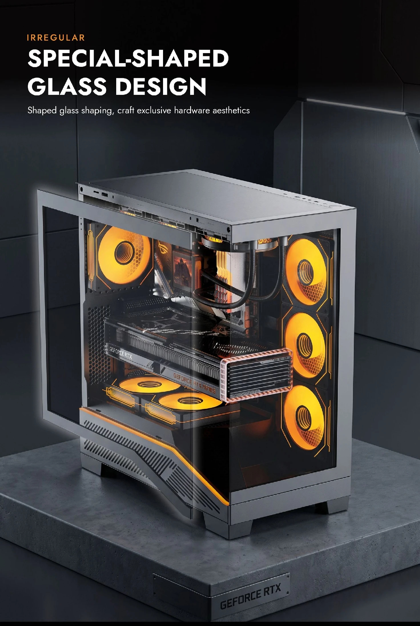 Darkflash кутия Case ATX - K430 Black - 6 x 120 mm A-RGB fans included, USB-C