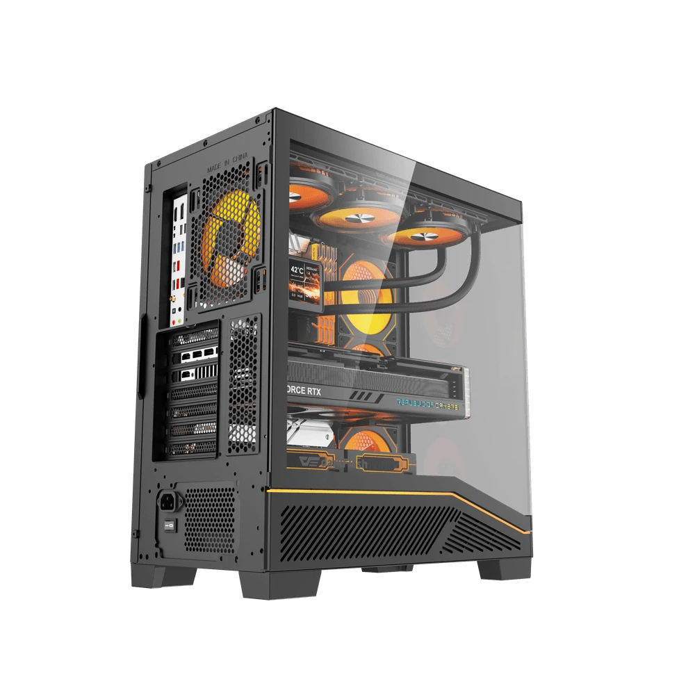 Darkflash кутия Case ATX - K430 Black - 6 x 120 mm A-RGB fans included, USB-C