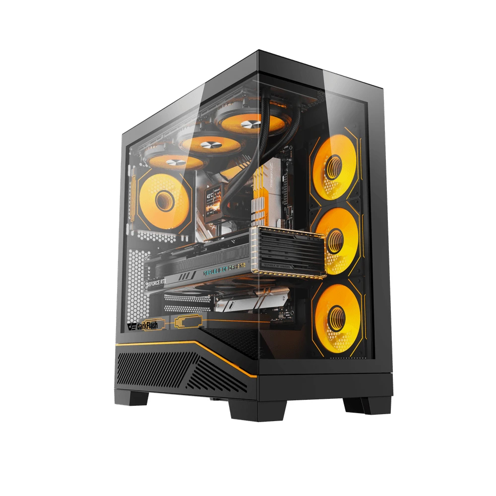 Darkflash кутия Case ATX - K430 Black - 6 x 120 mm A-RGB fans included, USB-C