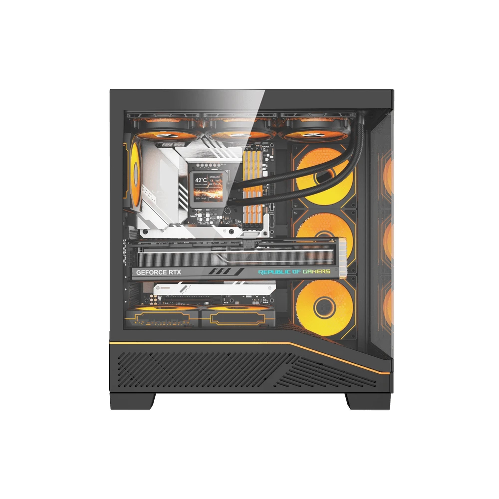 Darkflash кутия Case ATX - K430 Black - 6 x 120 mm A-RGB fans included, USB-C