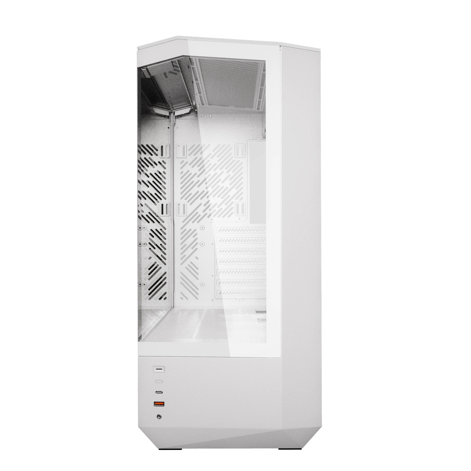 Darkflash кутия Case ATX - DY460 White - 4 x 120 mm A-RGB fans included, USB-C