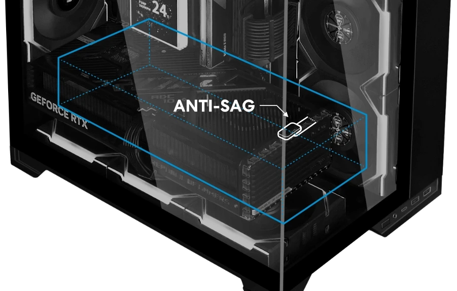 Lian Li кутия Case mATX - O11 Vision-M - Black