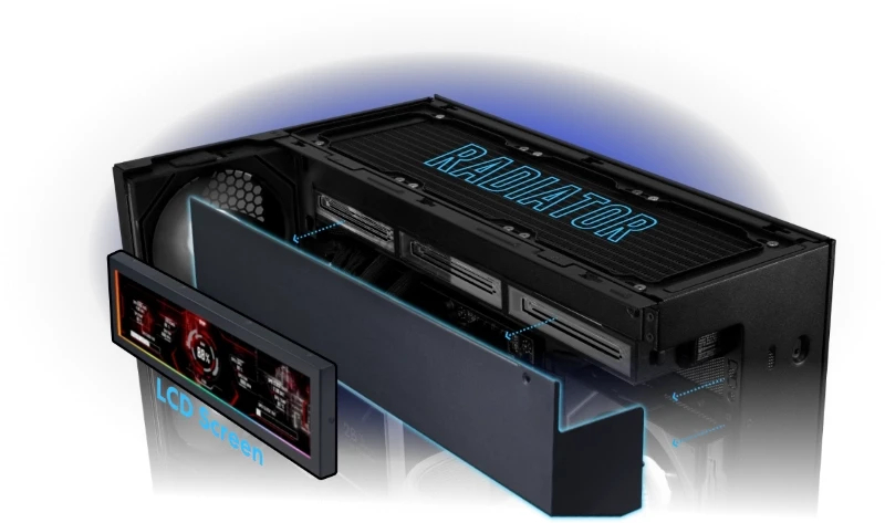 Lian Li кутия Case mATX - O11 Vision-M - Black