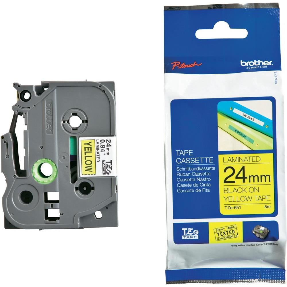 Brother TZe-651 Tape Black on Yellow
