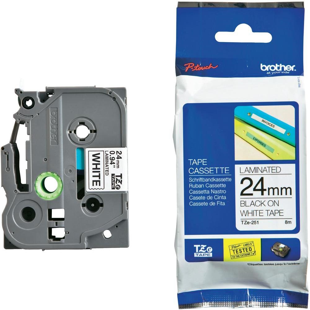 Brother TZe-251 Tape Black on White
