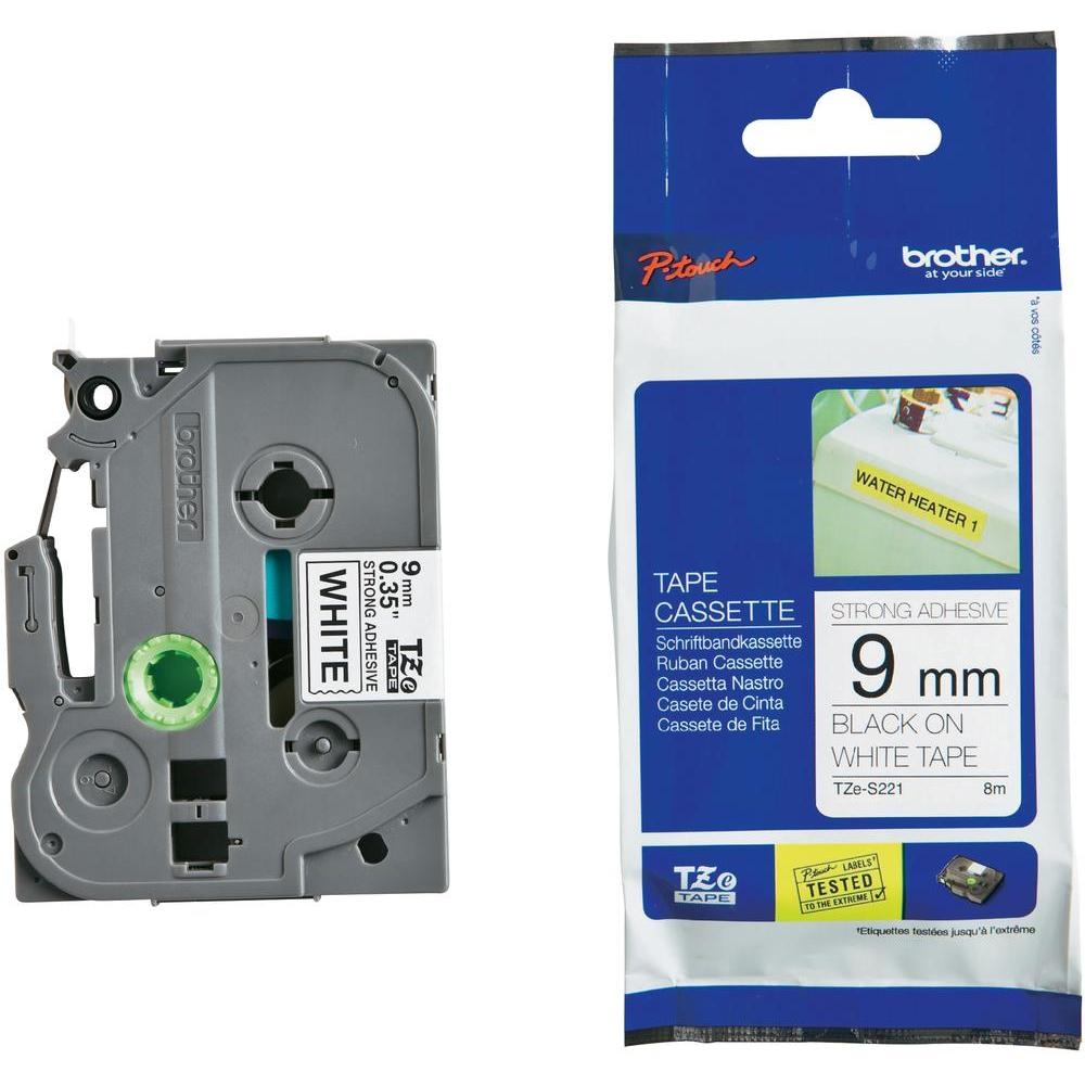 Brother TZe-S221 Tape Black on White