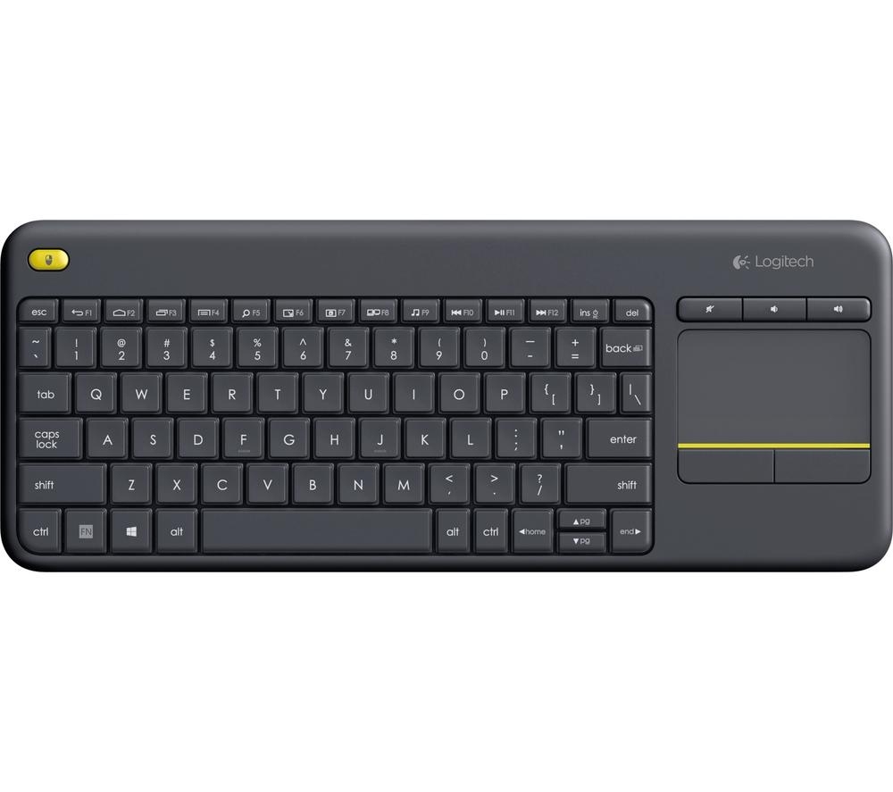 Logitech Wireless Touch Keyboard K400 Plus Black
