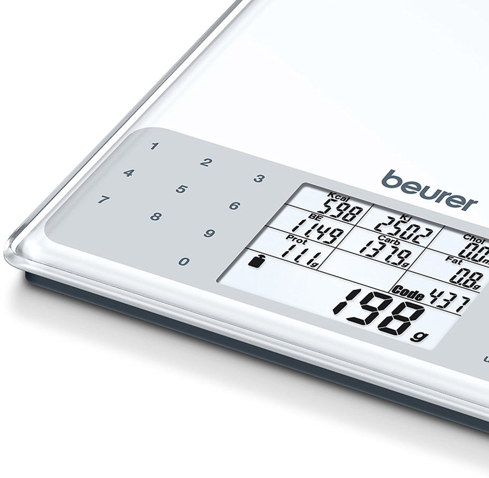 Beurer DS 61 nutritional analysis scale; Nutritional and energy values for 950 saved foods (kcal
