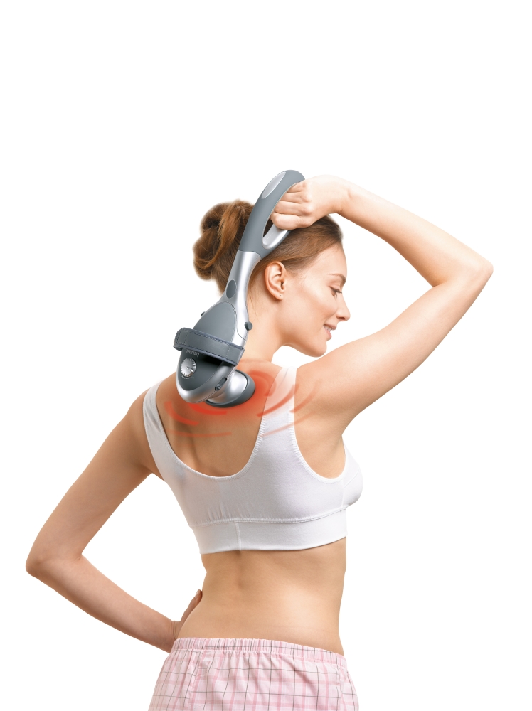 Beurer MG 70 infrared massager; Tapping massage; 2 function levels; 2 interchangeable massage attachments; removable handle