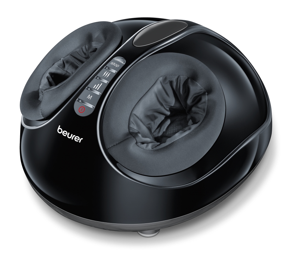Beurer FM 90 Shiatsu foot massager;Shiatsu and air pressure massage; Heat function; 3 massage programmes; 3 intensity levels of air compression massage; shoe size 46; washable and removable cover