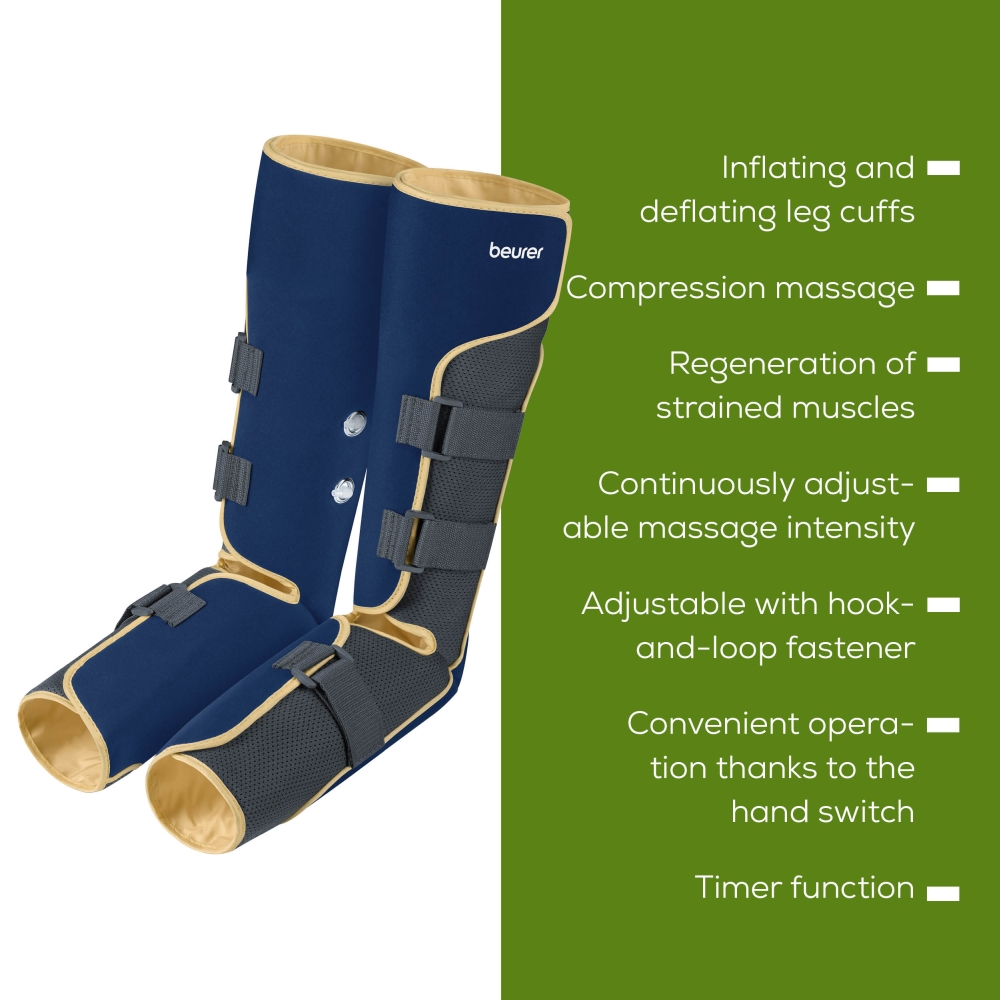 Beurer FM 150 leg massager; Air pressure massage; Timer; Safety Stop; Medical device
