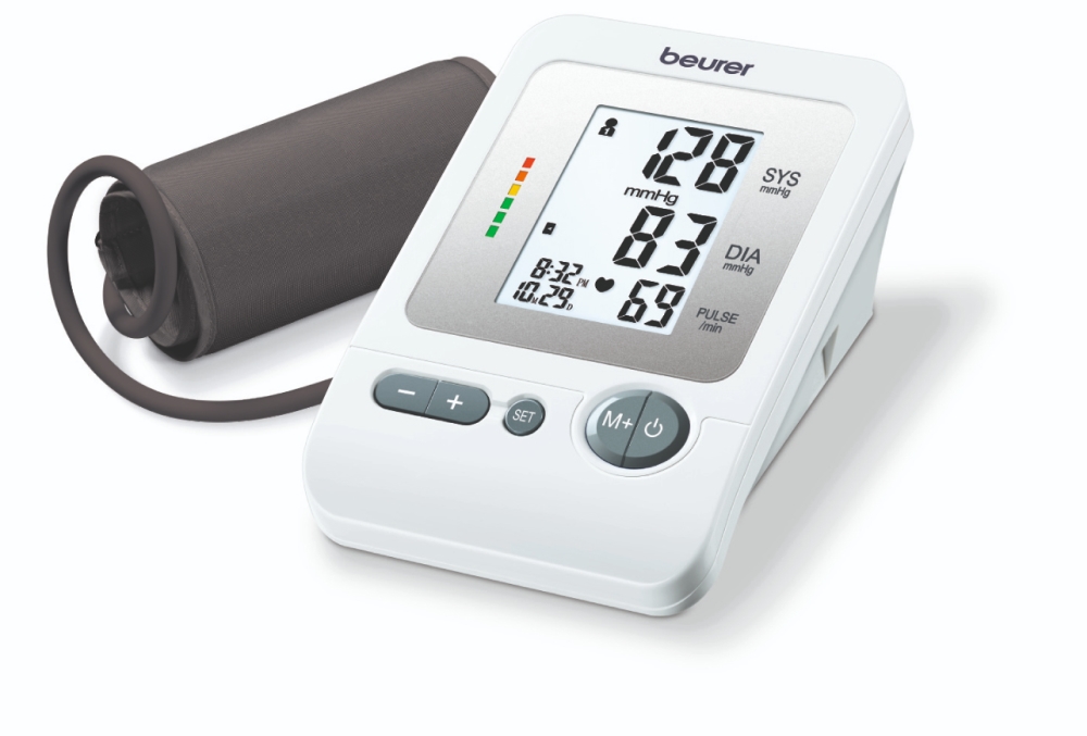 Beurer BM 26 Upper arm blood monitor; risk indicator; arrhythmia detection; medical device; circumferences 22-35 cm; storage bag
