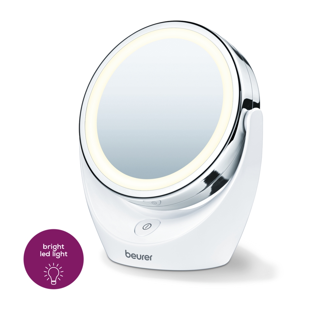 Beurer BS 49 lluminated cosmetic mirror; 12 LEDs; 5 x zoom; 2 mirrors; 11 cm