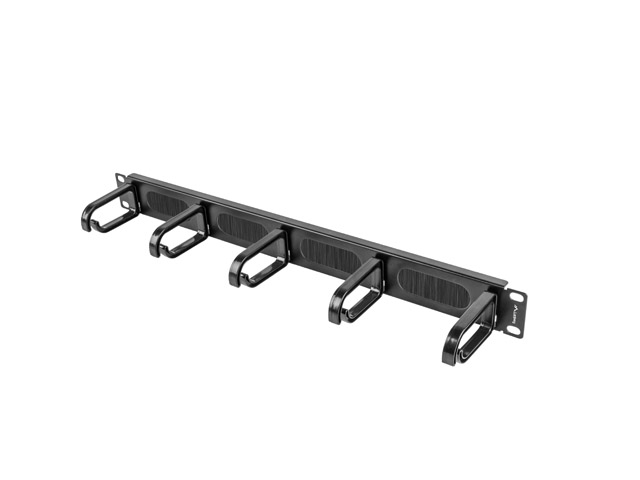 Lanberg 19" cable management AK-1203-B brush panel 5 rings- type b 1U
