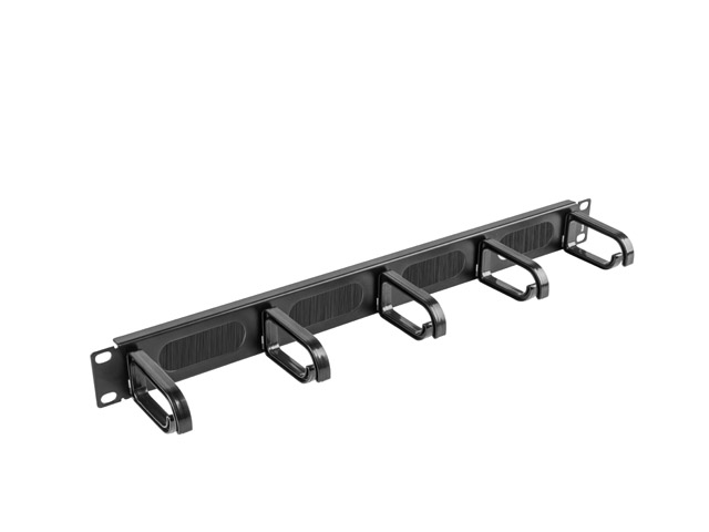 Lanberg 19" cable management AK-1203-B brush panel 5 rings- type b 1U